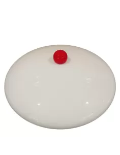 La luce l90 046 plafonnier tiziano diam 58 verre blanc et rouge 2x100e27 2